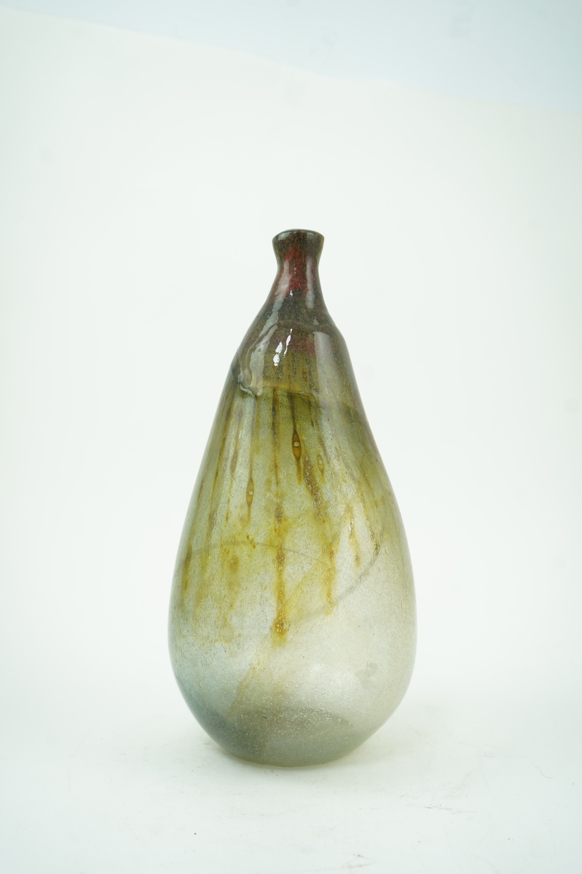 Samuel J. Herman (Mexican/American/British, 1936-2020): A freeform studio glass bottle vase